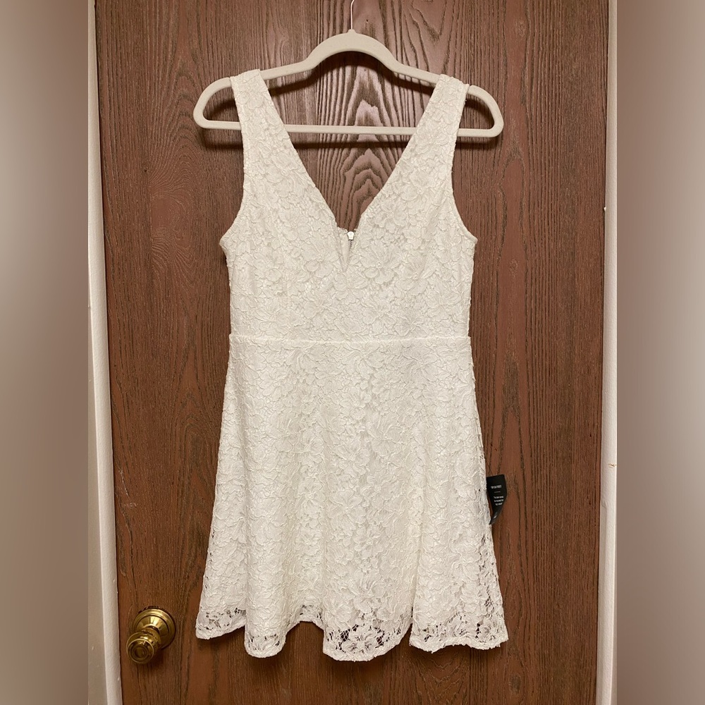 Lulu’s Declaring My Love Lace Skater Dress